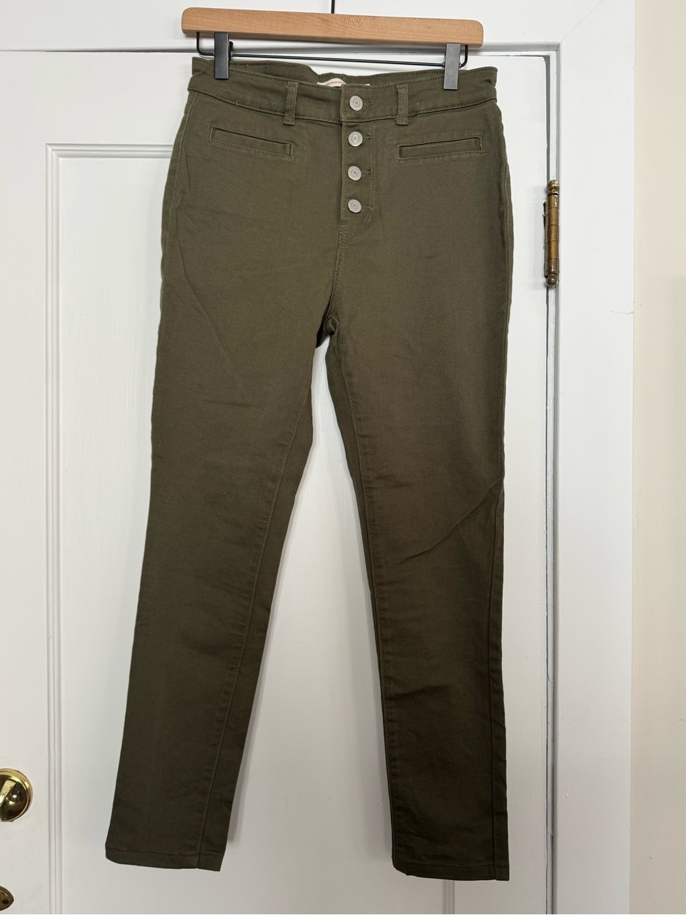 Levi's 721 High Rise Skinny Jeans - Olive